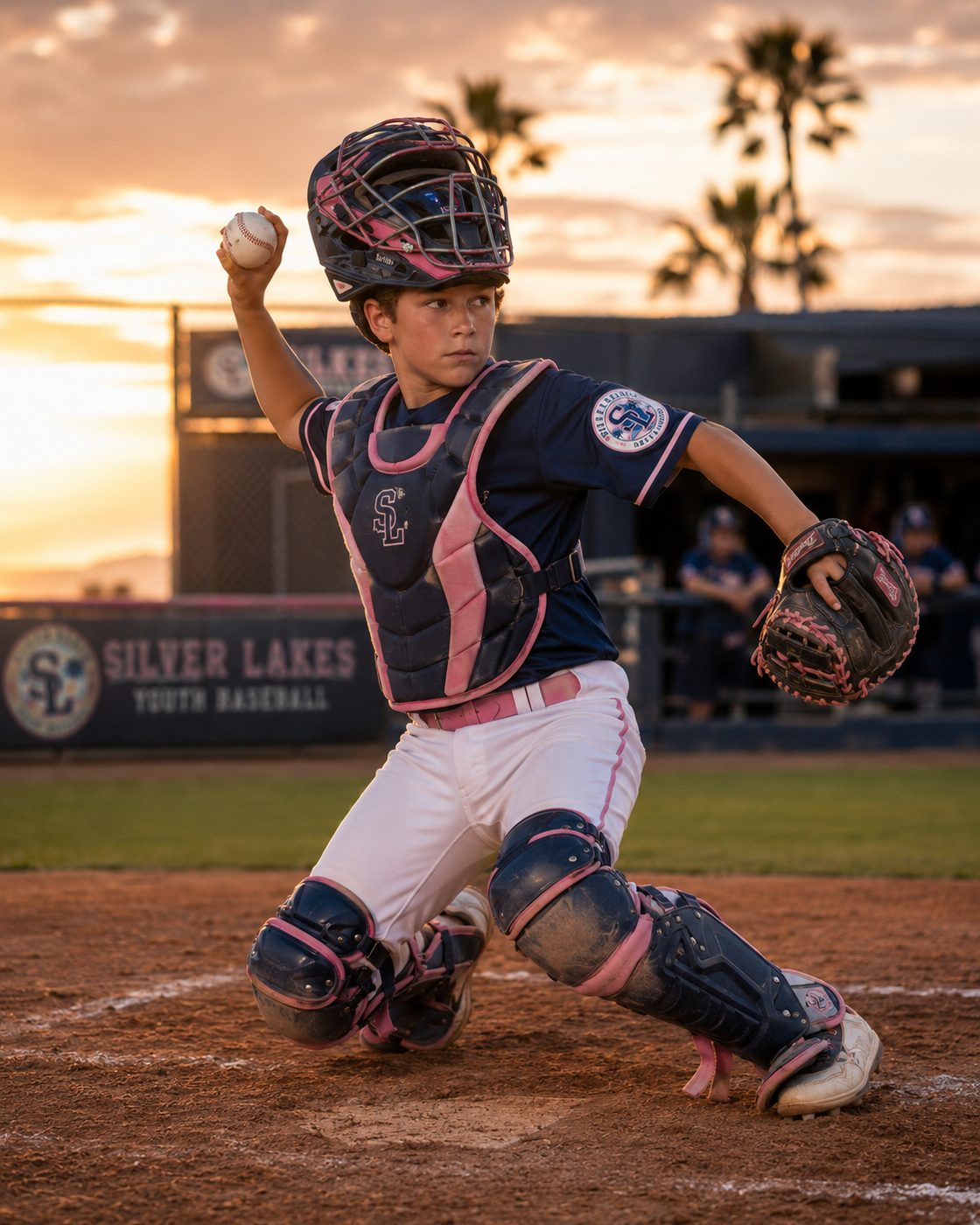 Infielder fielding a ground ball